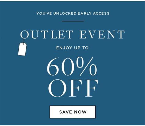 Early access to the Online Outlet Event .